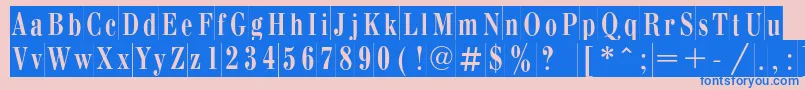 Bodonicondcameoc Font – Blue Fonts on Pink Background