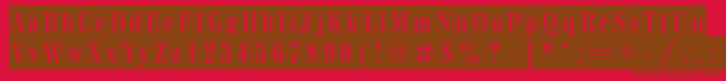 Bodonicondcameoc Font – Brown Fonts on Red Background