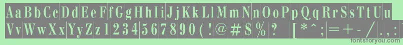 Bodonicondcameoc Font – Gray Fonts on Green Background