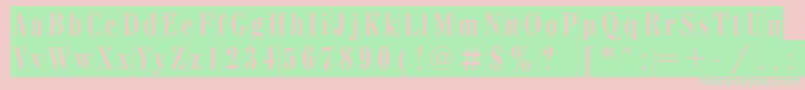 Bodonicondcameoc Font – Green Fonts on Pink Background