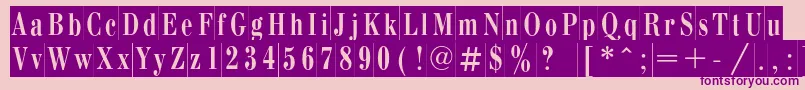 Bodonicondcameoc Font – Purple Fonts on Pink Background