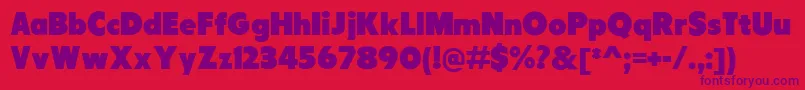 Tondu Font – Purple Fonts on Red Background