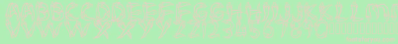 Pedasnyer Font – Pink Fonts on Green Background