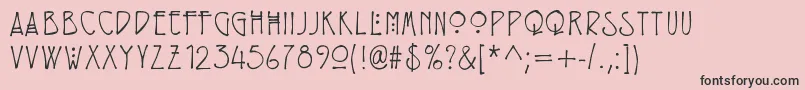 Eryxrenniemacintosh-Schriftart – Schwarze Schriften auf rosa Hintergrund