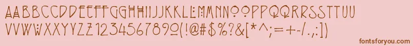 Eryxrenniemacintosh Font – Brown Fonts on Pink Background