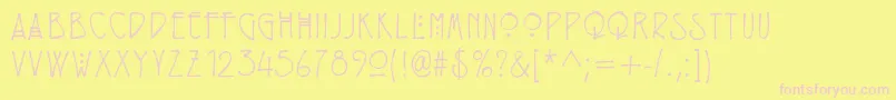 Eryxrenniemacintosh Font – Pink Fonts on Yellow Background