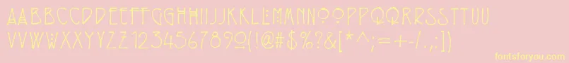 Eryxrenniemacintosh Font – Yellow Fonts on Pink Background