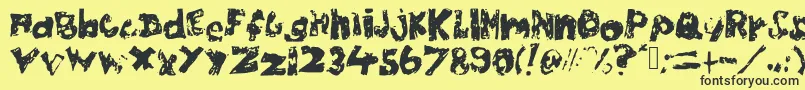 Chubbypoof Font – Black Fonts on Yellow Background