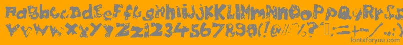 Chubbypoof Font – Gray Fonts on Orange Background