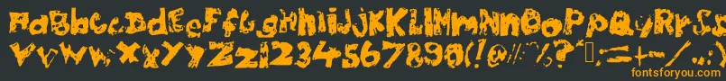 Chubbypoof Font – Orange Fonts on Black Background