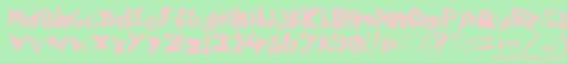 Chubbypoof Font – Pink Fonts on Green Background