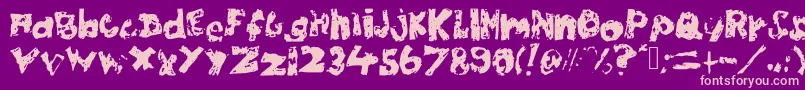 Chubbypoof Font – Pink Fonts on Purple Background