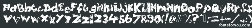 Chubbypoof-fontti – valkoiset fontit mustalla taustalla
