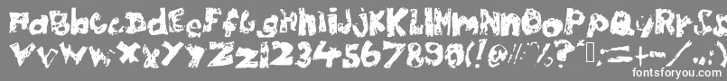 フォントChubbypoof – 灰色の背景に白い文字