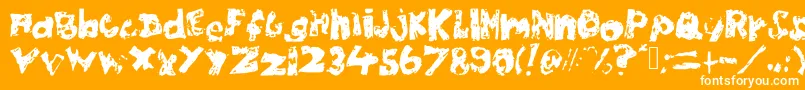 Chubbypoof Font – White Fonts on Orange Background