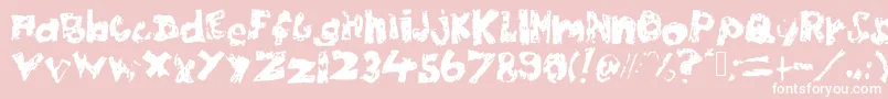 Chubbypoof Font – White Fonts on Pink Background