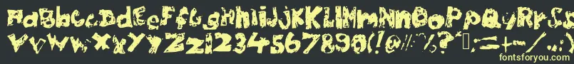 Chubbypoof Font – Yellow Fonts on Black Background