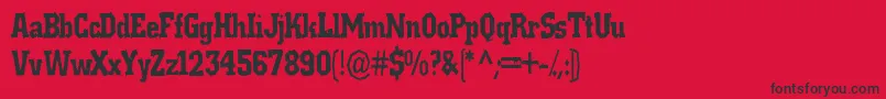 Ratmanbane Font – Black Fonts on Red Background