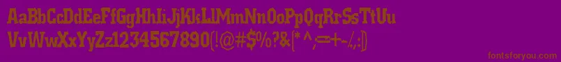Ratmanbane Font – Brown Fonts on Purple Background