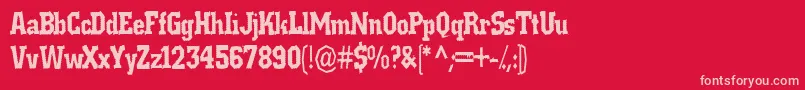 Ratmanbane Font – Pink Fonts on Red Background
