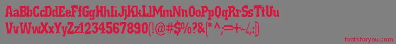 Ratmanbane Font – Red Fonts on Gray Background