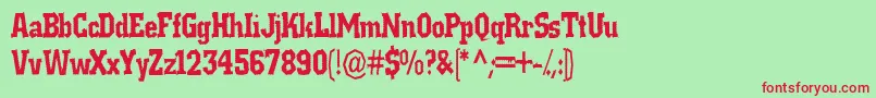 Ratmanbane Font – Red Fonts on Green Background