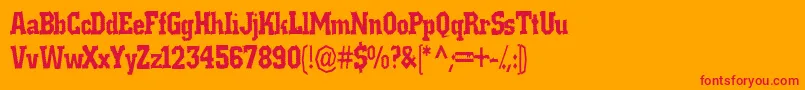 Ratmanbane Font – Red Fonts on Orange Background