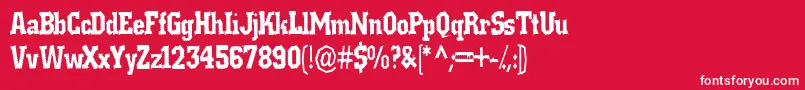 Ratmanbane Font – White Fonts on Red Background