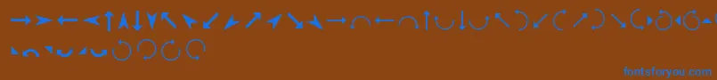 Arrows Font – Blue Fonts on Brown Background