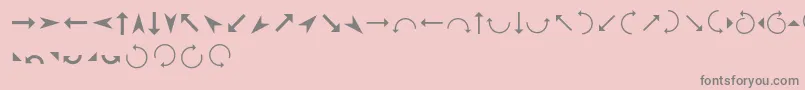 Шрифт Arrows – серые шрифты на розовом фоне