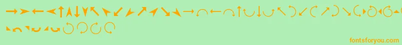 En savoir plus sur la police Arrows Police Arrows – polices orange sur fond vert