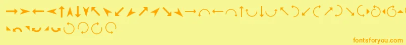 Police Arrows – polices orange sur fond jaune
