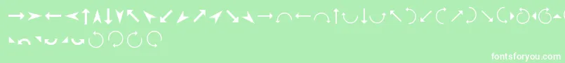 Arrows Font – White Fonts on Green Background