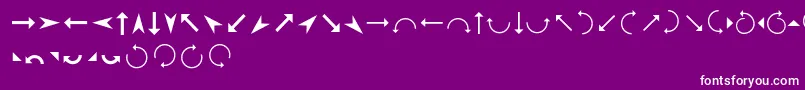 Arrows Font – White Fonts on Purple Background