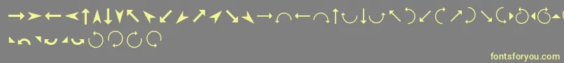Шрифт Arrows – жёлтые шрифты на сером фоне