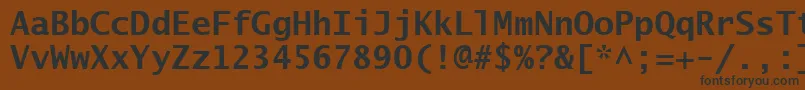 Подробнее о шрифте LucidaSansTypewriterBold Шрифт LucidaSansTypewriterBold – чёрные шрифты на коричневом фоне