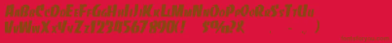 Baste Font – Brown Fonts on Red Background