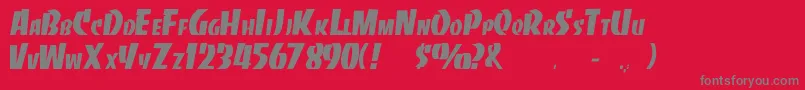 Baste Font – Gray Fonts on Red Background