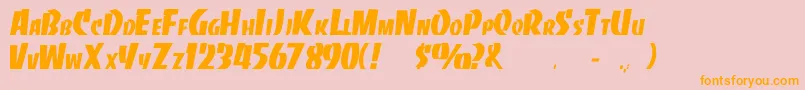 Baste Font – Orange Fonts on Pink Background