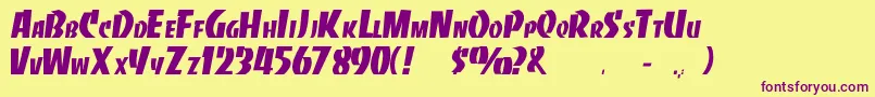 Baste Font – Purple Fonts on Yellow Background