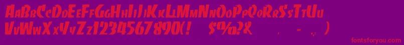 Baste Font – Red Fonts on Purple Background