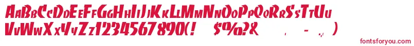 Baste Font – Red Fonts on White Background