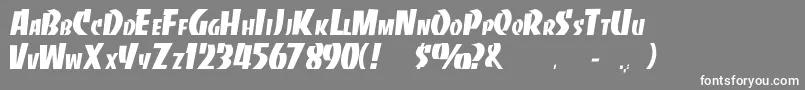 フォントBaste – 灰色の背景に白い文字
