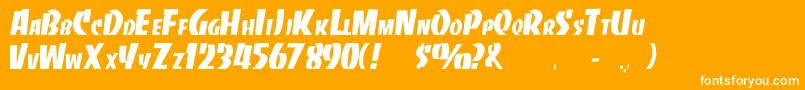 Baste Font – White Fonts on Orange Background