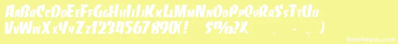 Baste Font – White Fonts on Yellow Background