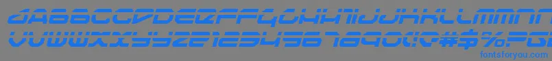 Travelerli Font – Blue Fonts on Gray Background