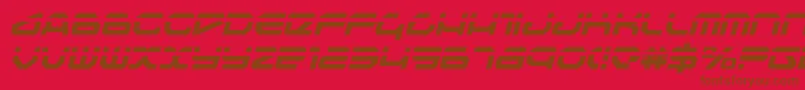 Travelerli Font – Brown Fonts on Red Background