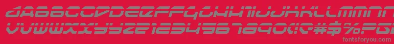 Travelerli Font – Gray Fonts on Red Background