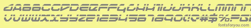 Travelerli Font – Gray Fonts on Yellow Background