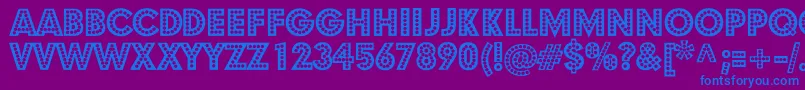 Budmo Font – Blue Fonts on Purple Background